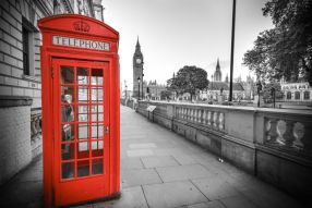 Фреска телефона будка в Лондоне