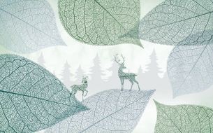 Фреска Текстура листьев