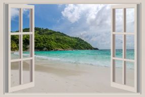 Фотообои Окно с видом на море