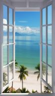 Фреска Вид из окна на берег
