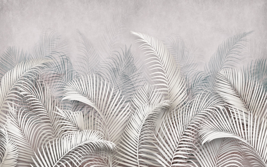 Картина на холсте 3D Пальмовые листья, арт hd1994401