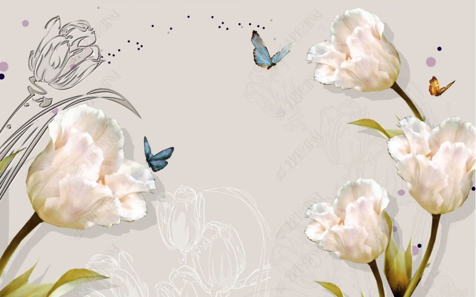 Картина на холсте Картина с тюльпанами, арт hd2254401