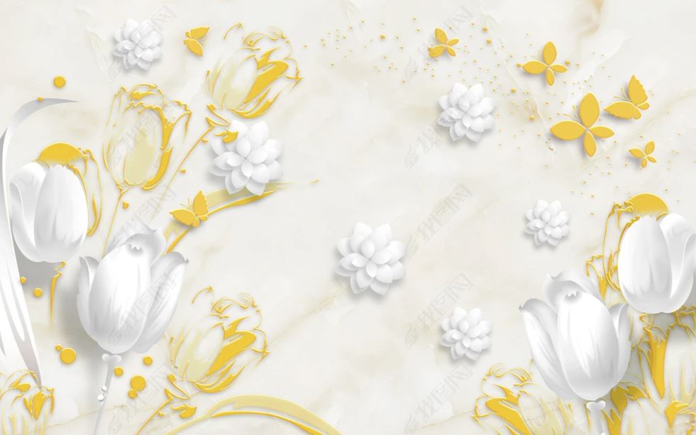 Картина на холсте Белые тюльпаны, арт hd2254201