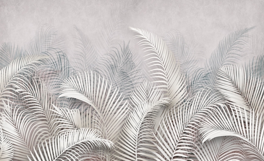 Картина на холсте 3D Пальмовые листья, арт hd1994401