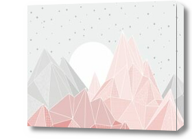 Картина Полигональные горы зимой